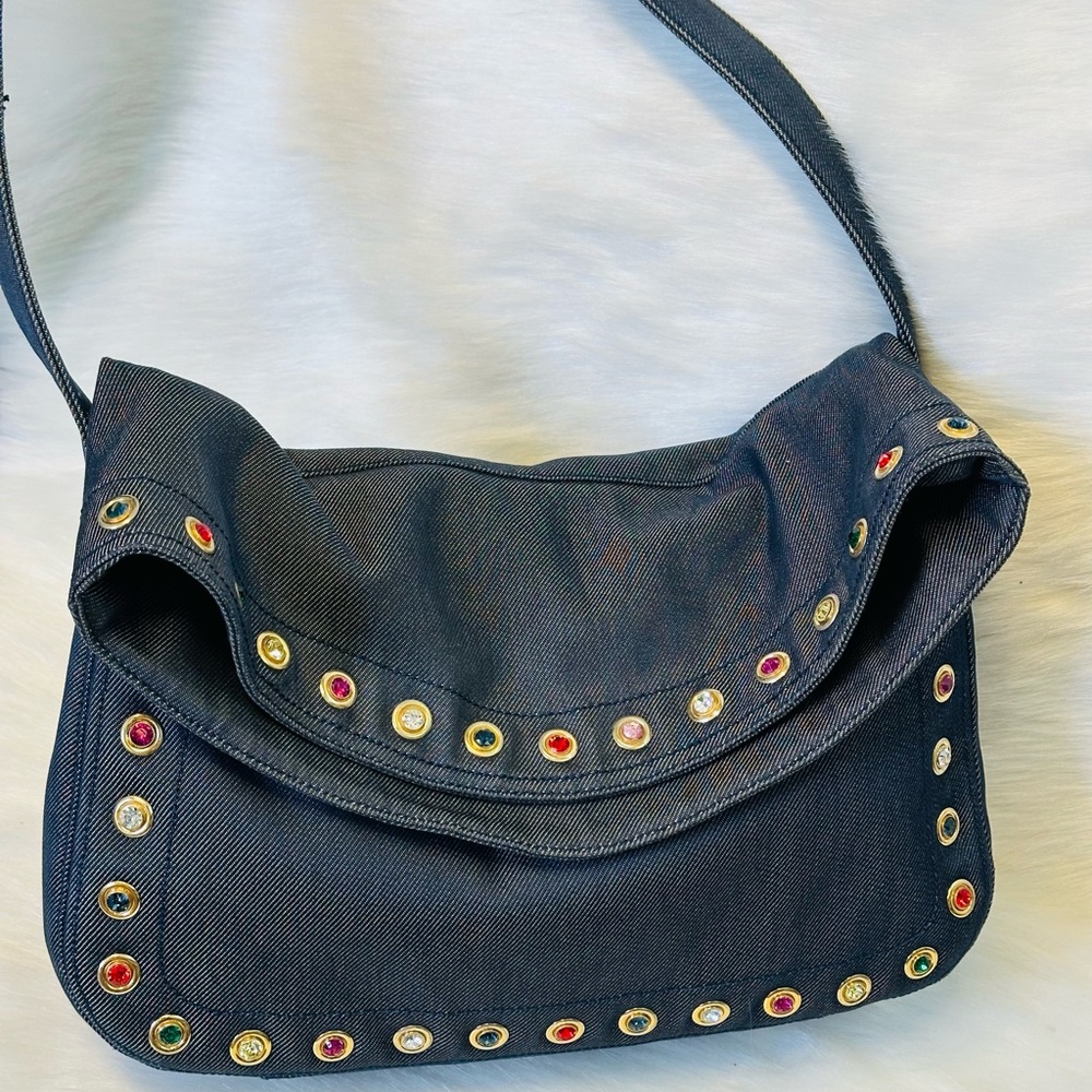 Versace Denim Shoulder Bag